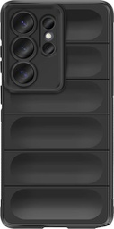 [4953700000008] Amorus Case Samsung Galaxy S25 Ultra Soft Shockproof Compatible Qi Wireless Charging Black