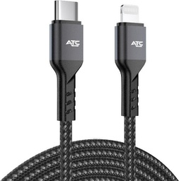 [5200149945025] ATC USB-C to Lightning Cable 20W Μαύρο 1m