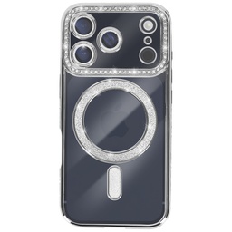 [156778] Θήκη Back Cover Electro Magsafe Bling Για Apple iPhone 17 Pro 5G 6,3" Ασημί (Κλειστή Κάμερα)