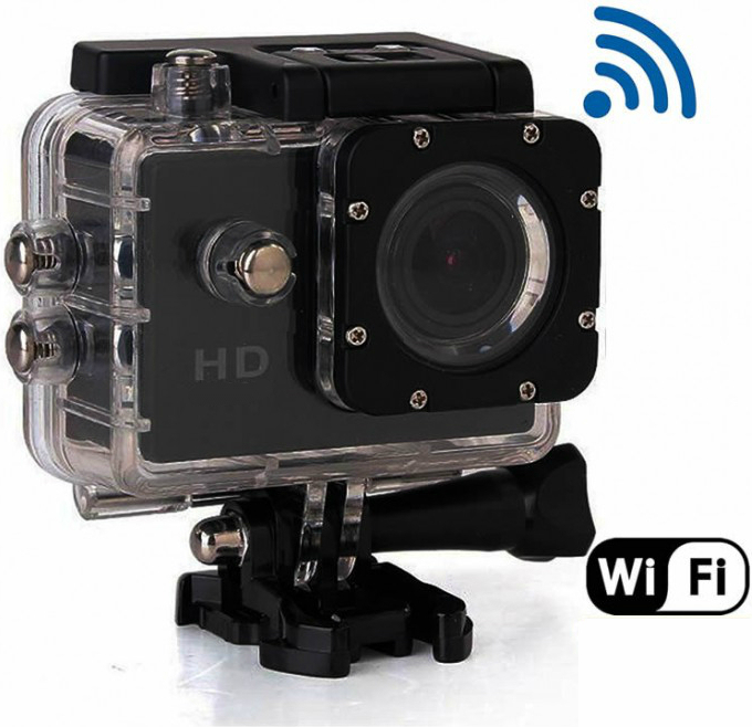 SDV4 Action Camera HD (720p) Υποβρύχια (με Θήκη) με WiFi Μαύρη με Οθόνη 1.5&quot;