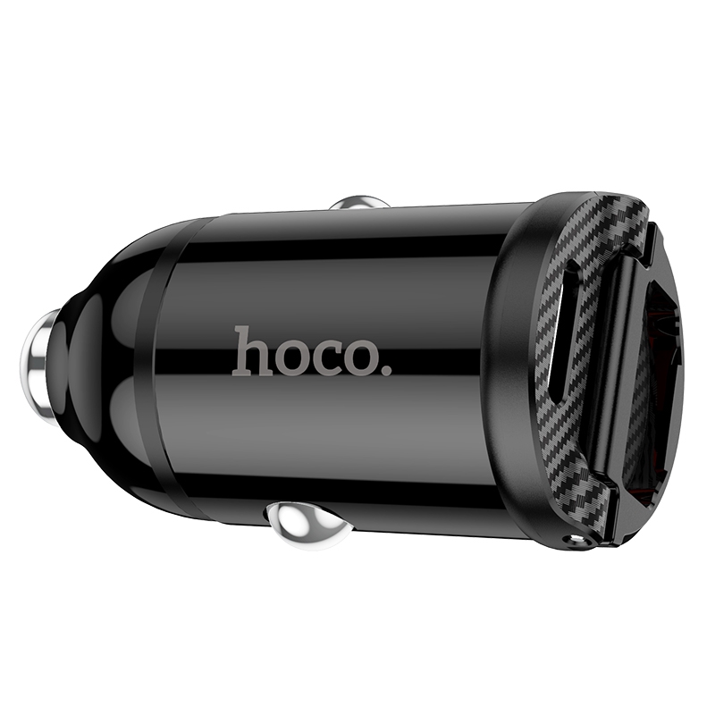 Φορτιστής Αυτοκινήτου Hoco NZ2 Link PD30W+QC3.0 Fast Charging με USB-A και USB-C 30W 5V/4.8A Μαύρο