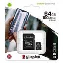 Kingston Canvas Select microSDXC 64GB Class 10 U1 V10 A1 UHS-I με αντάπτορα 29 4.7 29