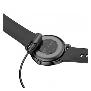Φορτιστής Hoco για 2 pin - 4.0mm για Smartwatch και Smartband Μαύρο