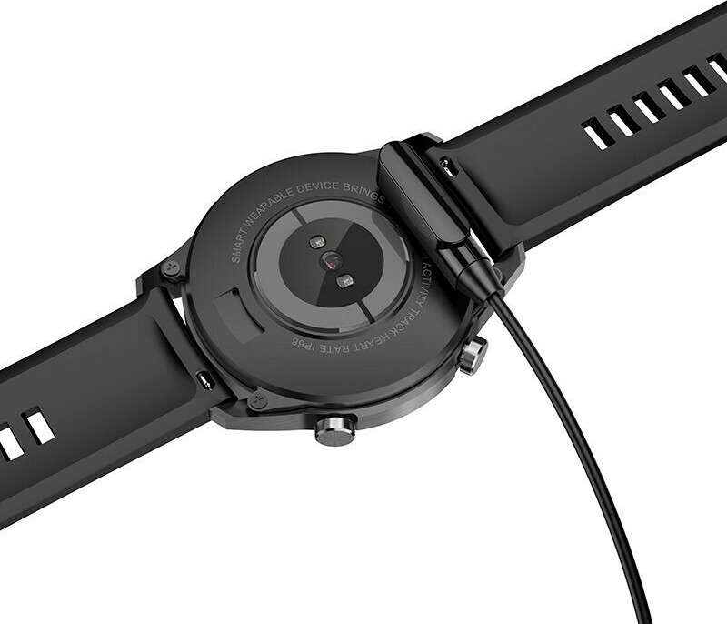 Φορτιστής Hoco για Y2 Pro Smart watch 2 pin 1.6mm 5V/0.12A Μαύρο