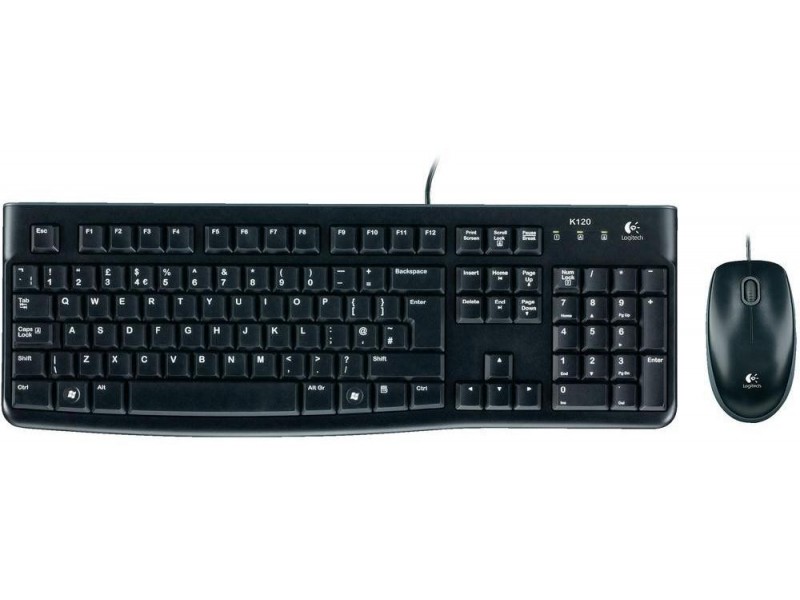 Logitech MK120 Desktop Combo GR (Black, Wired) (LOGMK120)