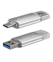 MediaRange 64GB USB 3.0 Stick με σύνδεση USB-A &amp; USB-C Ασημί