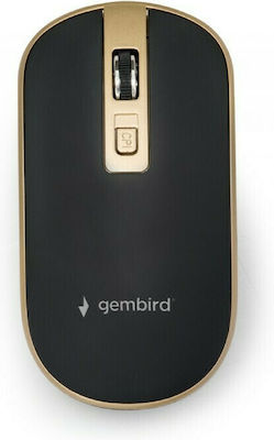 Gembird MUSW-4B-06-BG 4-button wireless optical mouse 1600 DPI, black-gold