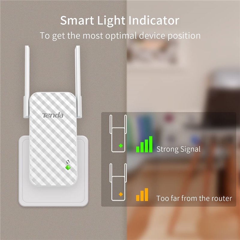 Tenda A9 network extender Network transmitter &amp; receiver Grey,White