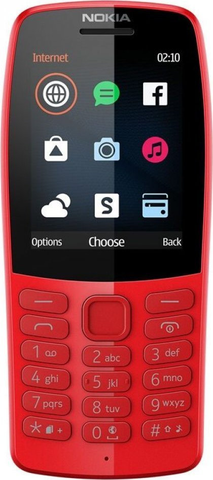 Nokia 210 Dual SIM Κινητό με Κουμπιά Κόκκινο