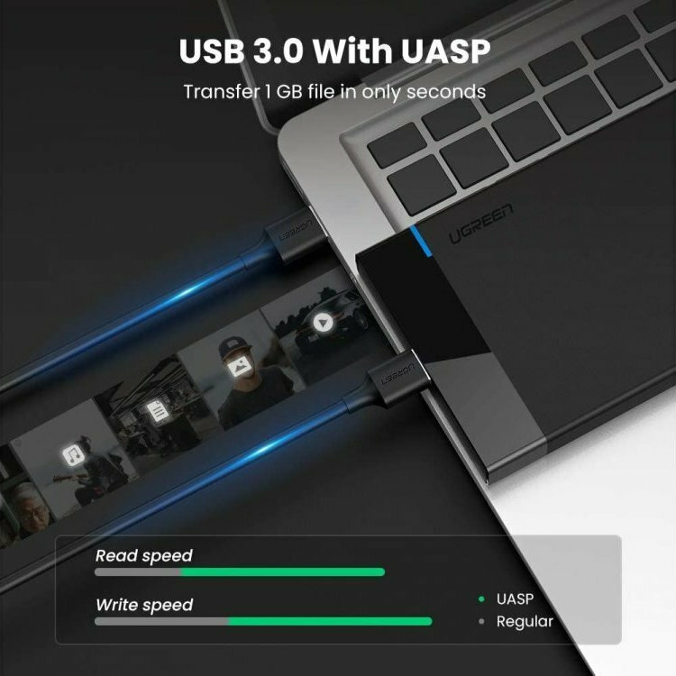 Ugreen Θήκη για Σκληρό Δίσκο 2.5&quot; SATA III με σύνδεση USB3.0