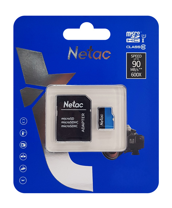 Netac P500 Standard microSDHC 32GB Class 10 U1 UHS-I με αντάπτορα