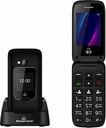 Powertech Sentry Dual II Single SIM Κινητό με Κουμπιά για Ηλικιωμένους Μαύρο