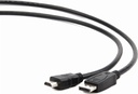Cable DisplayPort male - HDMI male 1.8m Μαύρο (GM-DP-HDMI-2M)
