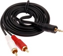 Audio cable DeTech 3.5 - 2RCA , High Quality, 5m -18024