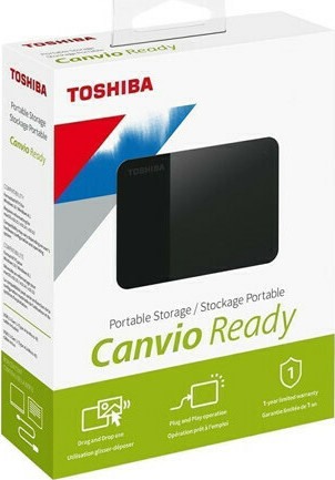 Toshiba Canvio Basics 2022 USB 3.2 Εξωτερικός HDD 1TB 2.5&quot; Μαύρο