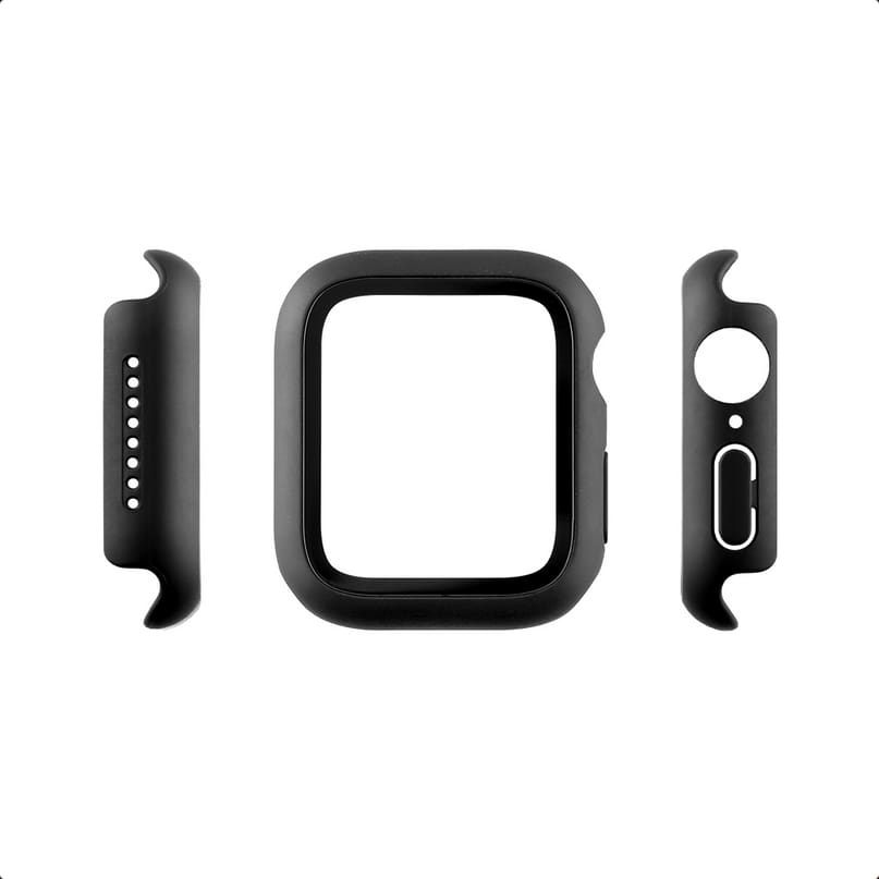 TEMPERED GLASS APPLE WATCH 41mm 1.69&quot; 9H 0.30mm PC EDGE COVER WITH KEY 3D FULL