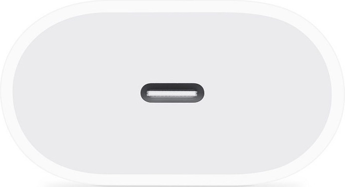 Apple Φορτιστής Χωρίς Καλώδιο με Θύρα USB-C 20W Λευκός (Power Adapter) (MHJE3ZMA)