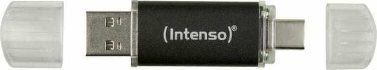 Intenso Twist Line 32GB USB 3.0 Stick με σύνδεση USB-A &amp; USB-C Μαύρο