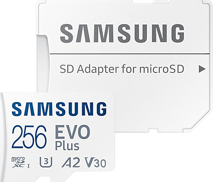 Samsung Evo Plus (2021) microSDXC 256GB Class 10 U3 V30 A2 UHS-I 