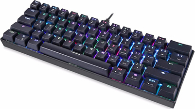 Motospeed Ενσύρματο Μηχανικό Πληκτρολόγιο Mechanical Gaming Keyboard Outemu Blue Switches - Μαύρο (CK61)