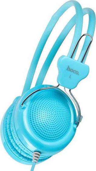 Hoco W5 Manno Ακουστικά Stereo 3.5mm Μπλε με Μικρόφωνο και Πλήκτρο Ελέγχου