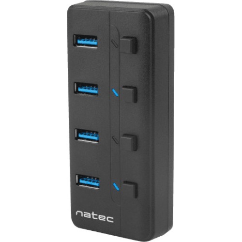 Natec Mantis 4-Port USB 3.0 Hub Carbon NHU-1557