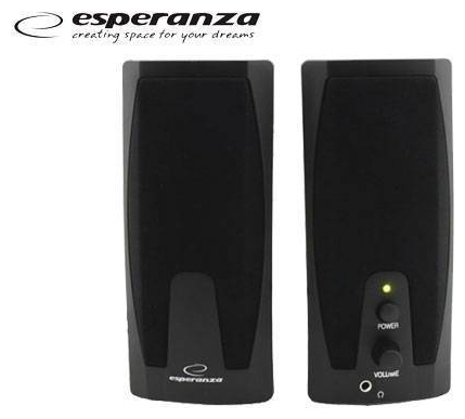 Esperanza EP110 loudspeaker 2-way 6 W Black Wired