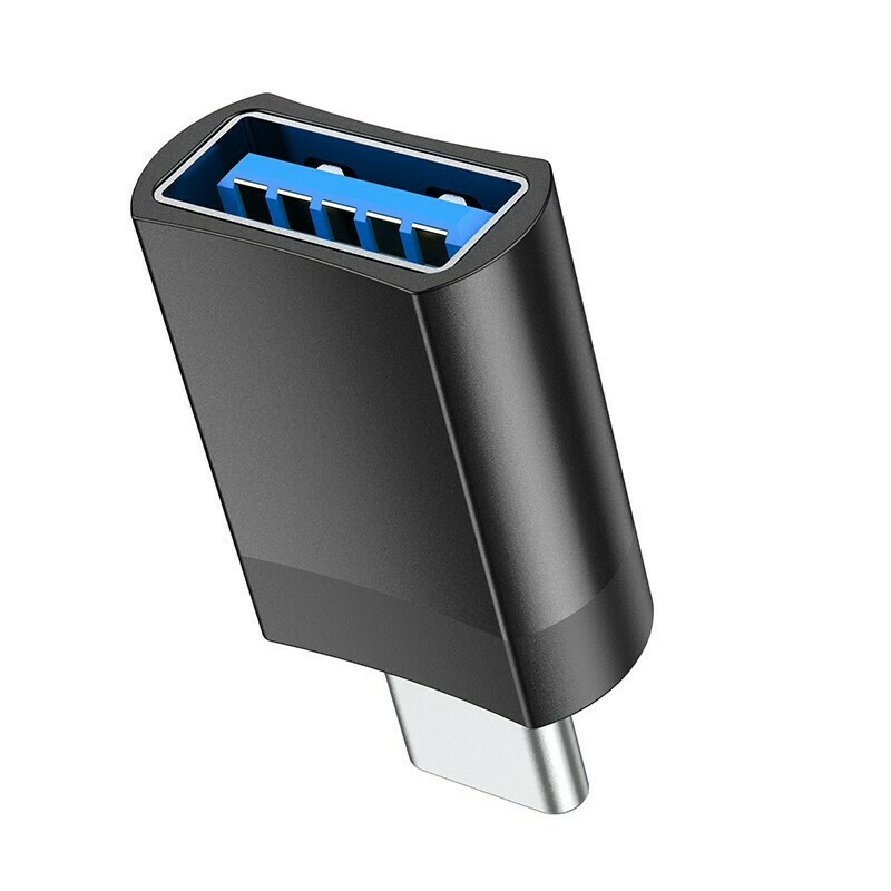 Αντάπτορας Hoco UA17 USB-C σε USB 3.0 με Λειτουργία OTG και Δυνατότητα Φόρτισης 5V / 2A Μαύρο