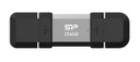 Silicon Power C51 256GB USB 3.2 Stick με σύνδεση USB-A &amp; USB-C Ασημί