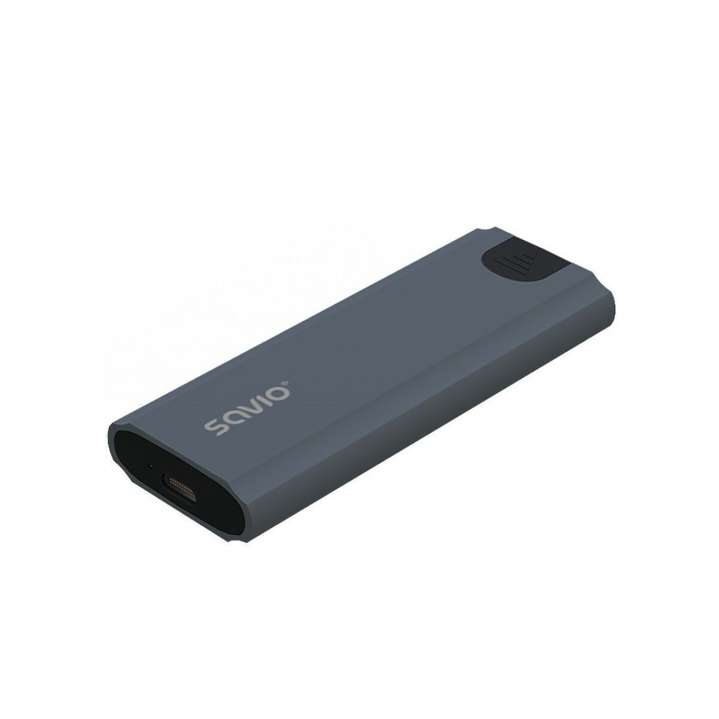 Savio Θήκη για Σκληρό Δίσκο M.2 SATA III NVME με σύνδεση Type-C σε Γκρι χρώμα