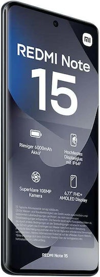 Xiaomi Redmi Note 15 4G NFC Dual SIM (6/128GB) Μαύρο