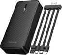 Power Bank Borofone BJ84A 20000mAh με 4 Καλώδια Φόρτισης USB-C USB-A Lightning Micro-USB και LED Ένδειξη Μπαταρίας Μαύρο