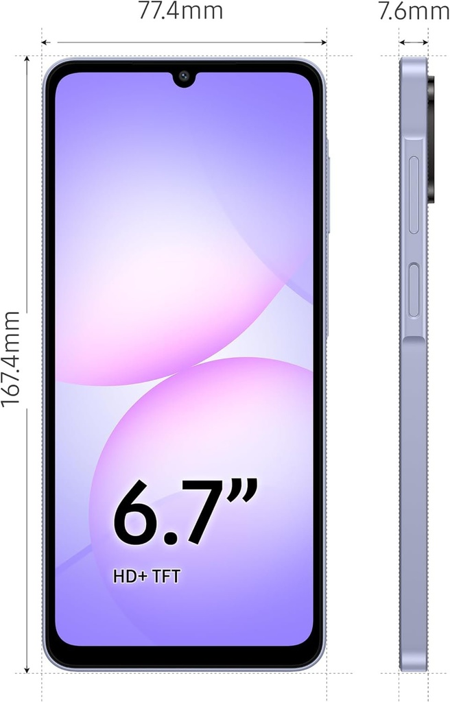 Samsung Galaxy A07 4G Dual Sim 6.7" 4GB/64GB IP54 Violet