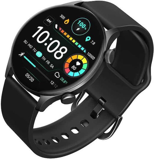 Haylou RT3 Solar Plus Smartwatch με Παλμογράφο Μαύρο