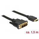 DeLOCK 85583 video cable adapter 1.5 m DVI-D HDMI Type A (Standard) Black