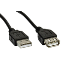 Lanberg extension cable USB 2.0 AM-AF 1.8m black
