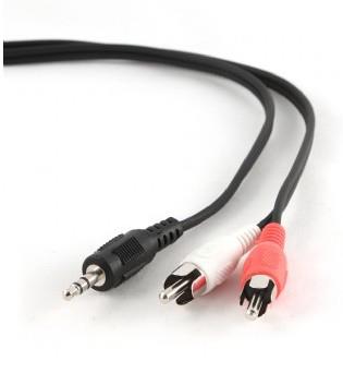 Gembird 1.5m, 3.5mm/2xRCA, M/M audio cable Black,Red,White