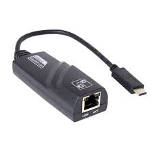 USB Hub, USB 3.0 Type-C ethernet adapter Black
