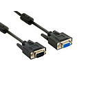 4World Monitor Extension Cable VGA / SVGA, D-Sub15 M / F 3m ferrite-retail