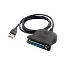 4World Adapter USB [M] &gt; LPT Parallel Port DB25 [F], 1.15m, black, 24M