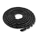 Qoltec Cable organizer 8mm | 10m | Black