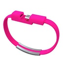 Global Technology CABEL USB iPhone 6/6s/5/5s BRACELET pink