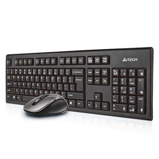 A4Tech 7100N desktop keyboard RF Wireless QWERTY English Black