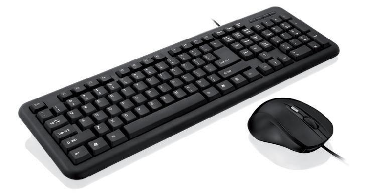iBox OFFICE KIT II keyboard USB QWERTY English Black