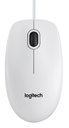 Logitech B100 Ενσύρματο Ποντίκι Λευκό