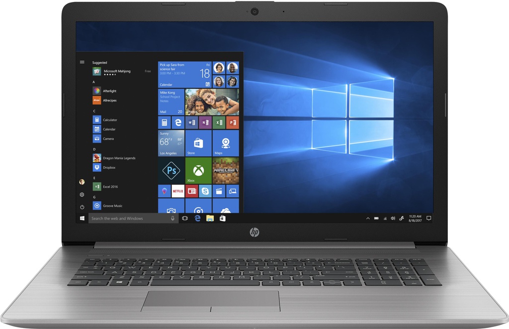 HP 470 G7 Notebook Silver 43.9 cm (17.3&quot;) 1920 x 1080 pixels 10th Generation Intel® Core™ i3 8 GB DDR4-SDRAM 256 GB SSD AMD Radeon 530 Wi-Fi 6 (802.11ax) Windows 10 Pro