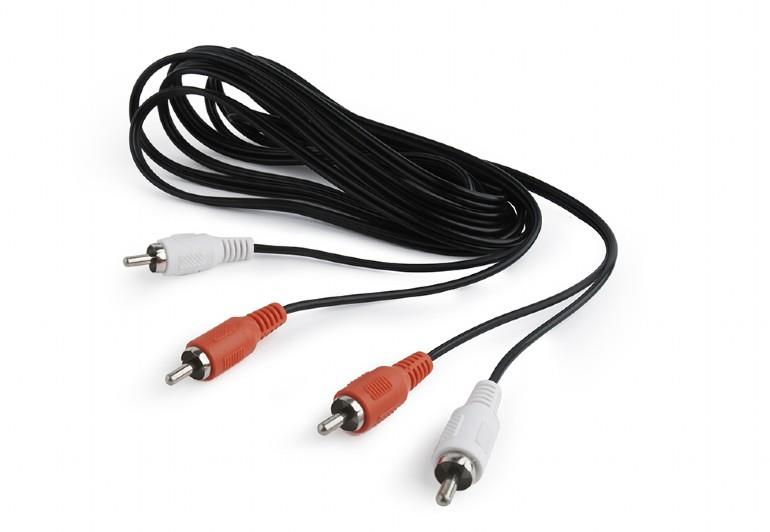 Gembird CCAB-2R2R-6 audio cable 2 x RCA 1.8m Black,Red,White