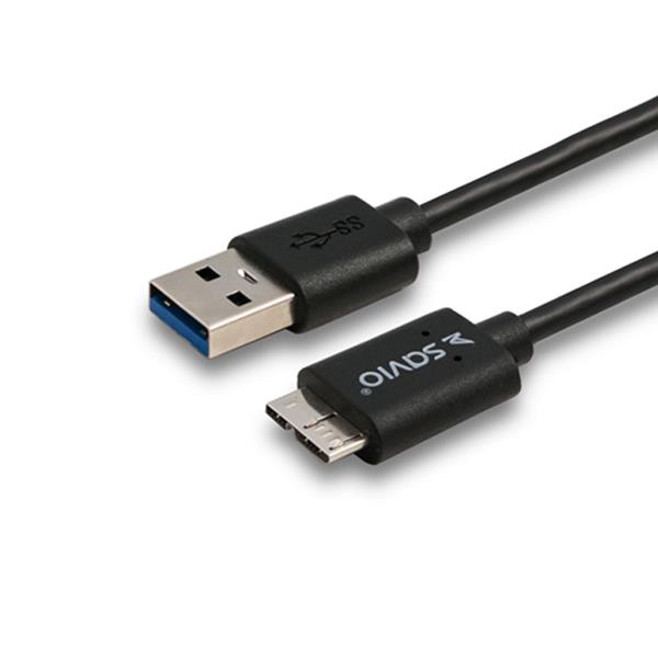 SAVIO CL-102 Cable USB 3.0 - USB Micro 3.0 Typ B, 1m