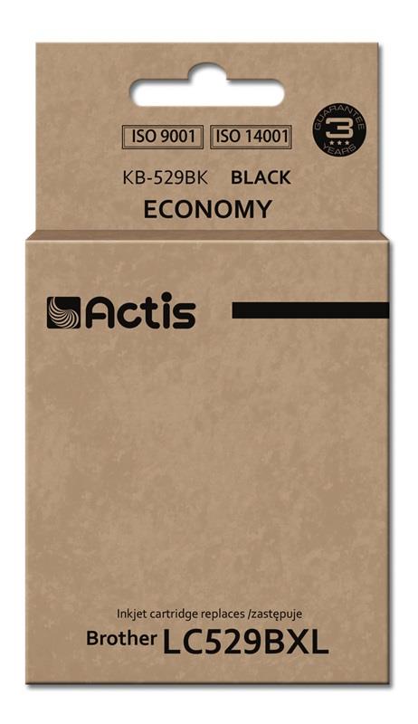 Actis KB-529BK black ink cartridge for Brother printer (replaces Brother LC529Bk) standard