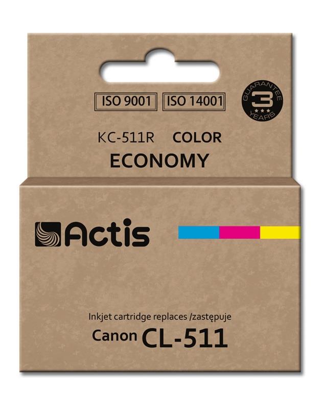 Actis KC-511R color ink cartridge for Canon printer (Canon CL-511replacement) standard